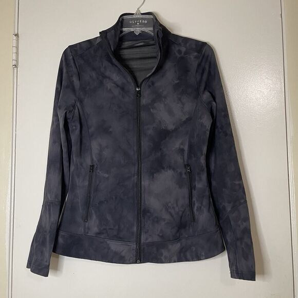 Glyder Rider Jacket II Black Tie-Dye full zip workout athletic jacket size large - Picture 5 of 6